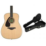 Yamaha FG820 Dreadnought Left-handed Acoustic Guitar with Case- Natural
