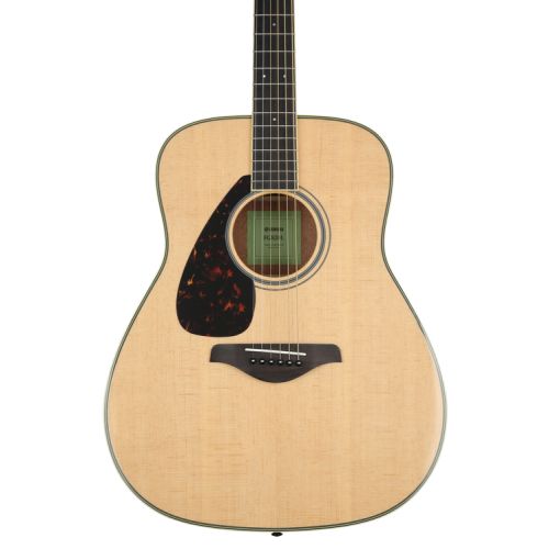 야마하 Yamaha FG820 Dreadnought Left-handed Acoustic Guitar with Case- Natural
