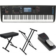 Yamaha MODX7+ 76 Semi-weighted Key Synthesizer Essentials Bundle