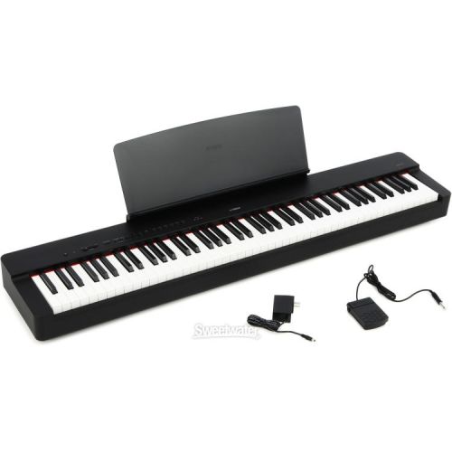 야마하 Yamaha P-225B 88-key Digital Piano Essentials Bundle - Black