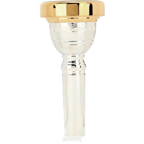 야마하 Yamaha Large Shank Trombone Mouthpiece - 51C4 with Gold-plated Rim and Cup