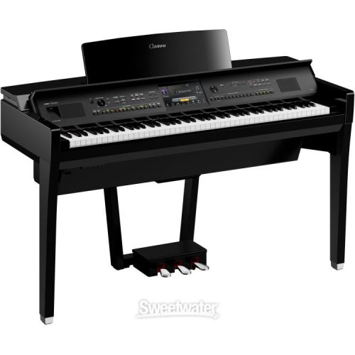 야마하 Yamaha Clavinova CVP-809 Digital Upright Piano with Bench - Polished Ebony Finish