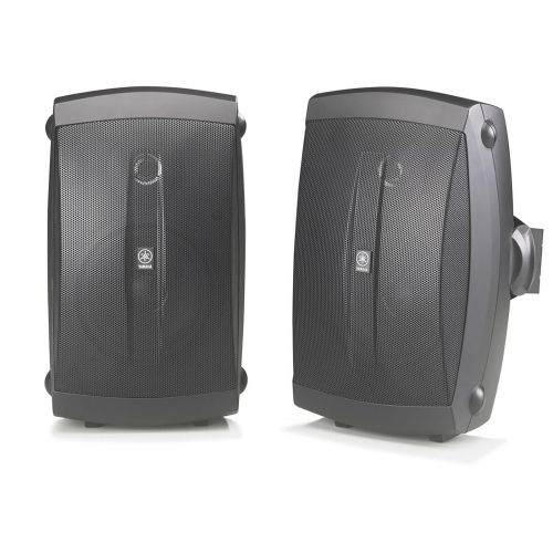 야마하 Yamaha Audio Yamaha NS-AW150BL 2-Way Indoor/Outdoor Speakers (Pair, Black) - Wired