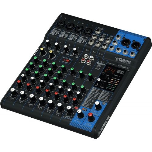 야마하 Yamaha MG16XU Mixer Bundle with XLR Cables and Polishing Cloth