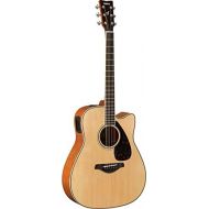 Yamaha FGX820C Solid Top Cutaway Acoustic-Electric Guitar, Natural