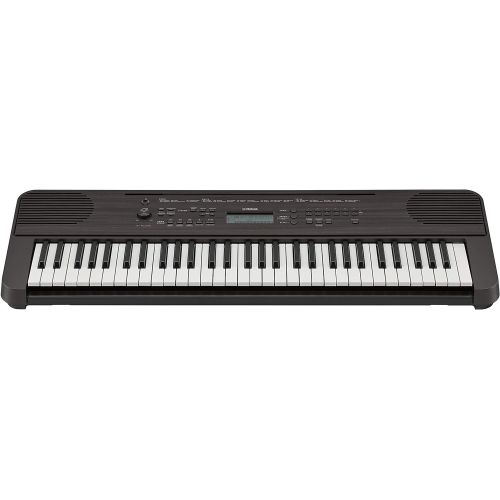 야마하 Yamaha PSRE360 61-Key Touch Sensitive Portable Keyboard with Power Supply, Dark Walnut