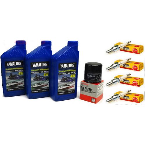 야마하 Yamaha 2005-2015 VX110 Deluxe Cruiser Sport VX 110 V1 Oil Change Kit w/NGK Spark Plugs Set