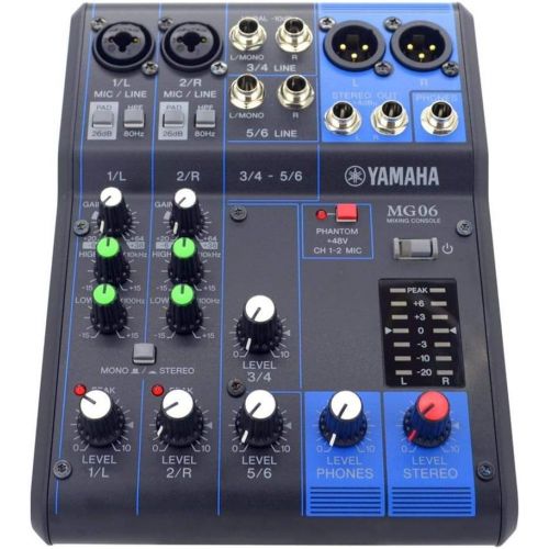 야마하 Yamaha MG06 6-Input Compact Stereo Mixer