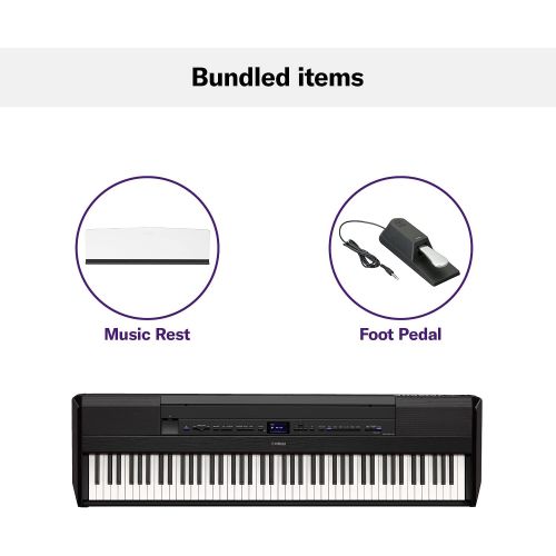 야마하 Yamaha P515 88-Key Weighted Action Digital Piano, Black