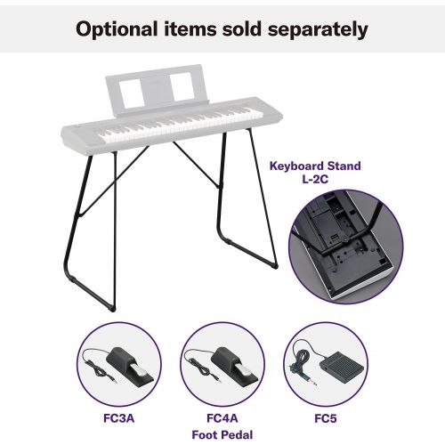 야마하 Yamaha NP12 61-Key Lightweight Portable Keyboard, Black (power adapter sold separately)