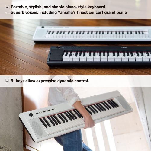 야마하 Yamaha NP12 61-Key Lightweight Portable Keyboard, Black (power adapter sold separately)