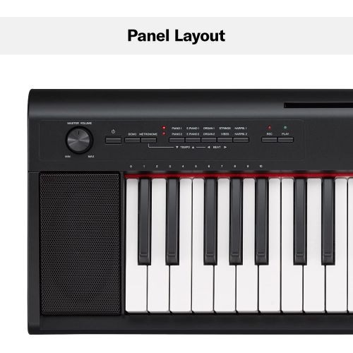 야마하 Yamaha NP12 61-Key Lightweight Portable Keyboard, Black (power adapter sold separately)