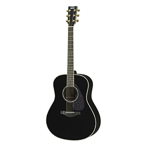 야마하 Yamaha L-Series LL16RD Solid Rosewood Acoustic-Electric Guitar w/ Case - Black, Abalone Inlay