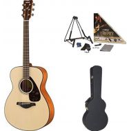 Yamaha FS800 Small Body Acoustic Guitar, Natural, with Yamaha Concert-Size Guitar Case and Accessory Pack