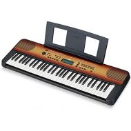 Yamaha PSRE360 61-Key Touch Sensitive Portable Keyboard with Power Supply, Maple Finish