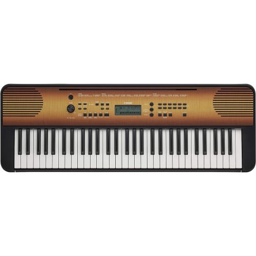 야마하 Yamaha PSRE360 61-Key Touch Sensitive Portable Keyboard with Power Supply, Maple Finish