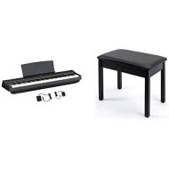 Yamaha P125 88-Key Weighted Action Digital Piano With Power Supply And Sustain Pedal, Black