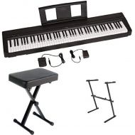 Yamaha P71 Digital Piano (Amazon Exclusive) Bundle with Z Stand and Bench