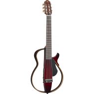 Yamaha SLG200N NW Nylon String Classical Silent Guitar with Hard Gig Bag, Crimson Red Burst
