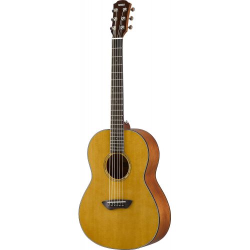 야마하 Yamaha CSF1M VN Parlor Size Acoustic Guitar with Hard Gig Bag, Vintage Natural