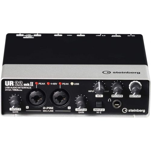 야마하 Yamaha Steinberg UR22 MKII Recording Pack with Interface, Cubase, Headphones and Microphone RP