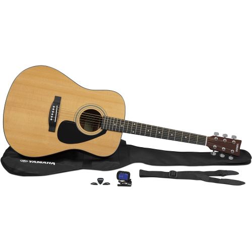 야마하 Yamaha GigMaker Deluxe Acoustic Guitar Package with FD01S Guitar, Gig Bag, Tuner, Strap and Picks - Natural