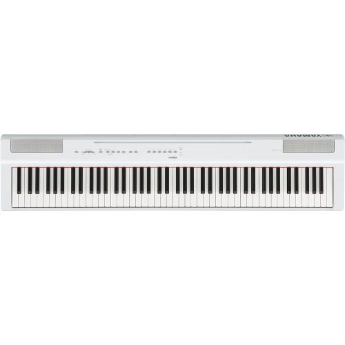 야마하 Yamaha P125 88-Key Weighted Action Digital Piano with Power Supply and Sustain Pedal, White