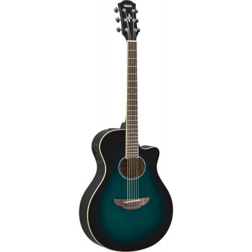 야마하 Yamaha APX600 OBB Thin Body Acoustic-Electric Guitar, Oriental Blue Burst