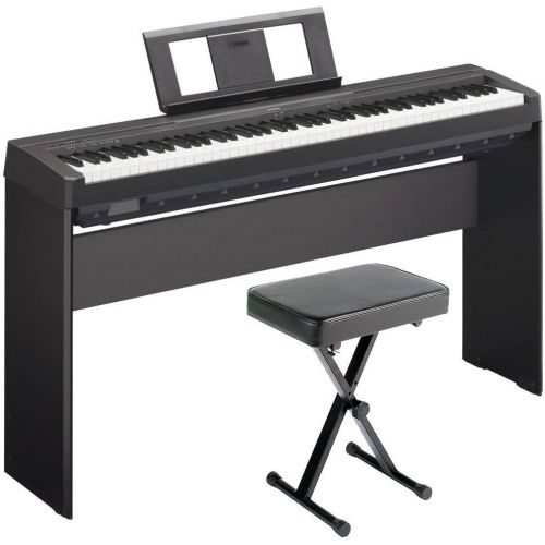 야마하 Yamaha P71 Digital Piano (Amazon Exclusive) Deluxe Bundle with Furniture Stand and Bench