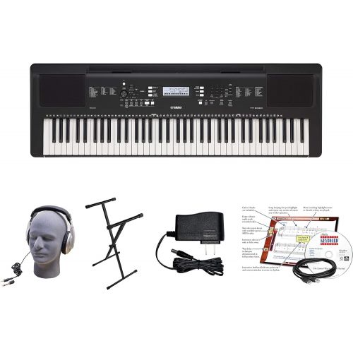 야마하 Yamaha PSR-EW310 EPS 76-Key Educational Keyboard Pack with Power Supply, X-Style Stand, Headphones, USB Cable, and Instructional Software, YAM PSREW310