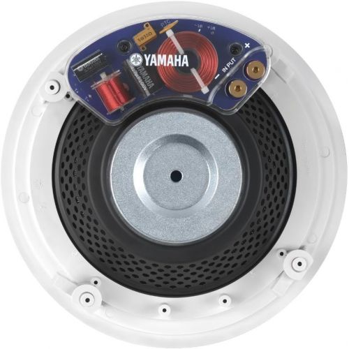 야마하 Yamaha Natural Sound Custom Easy-to-install In-Ceiling Flush Mount 2-Way 150 watts Speaker (Set of 6) with 8 Cone Woofers & 1 Swivel Titanium Dome Tweeter