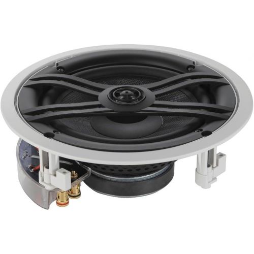 야마하 Yamaha Natural Sound Custom Easy-to-install In-Ceiling Flush Mount 2-Way 150 watts Speaker (Set of 6) with 8 Cone Woofers & 1 Swivel Titanium Dome Tweeter