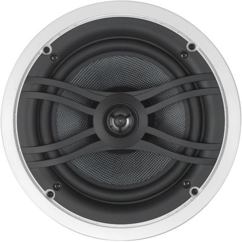 야마하 Yamaha Natural Sound Custom Easy-to-install In-Ceiling Flush Mount 2-Way 150 watts Speaker (Set of 6) with 8 Cone Woofers & 1 Swivel Titanium Dome Tweeter