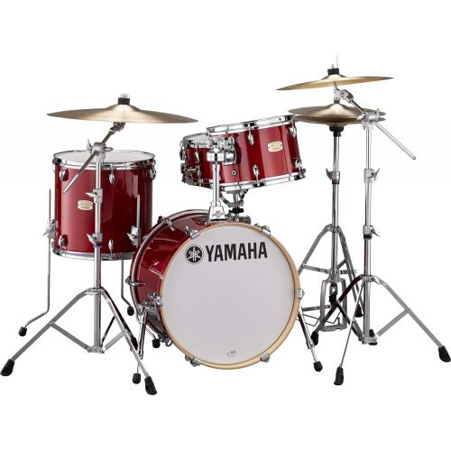 야마하 Yamaha Stage Custom Birch 3pc Bop Drum Shell Pack - 18 Kick, Cranberry Red