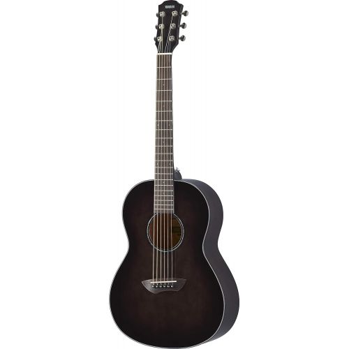 야마하 Yamaha 6 String CSF51M Parlor Acoustic Guitar, Translucent Black, Right, (CSF1M TBL)
