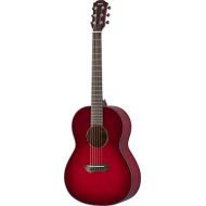 Yamaha 6 String CSF51M Parlor Acoustic Guitar, Crimson Red Burst, Right, (CSF1M CRB)