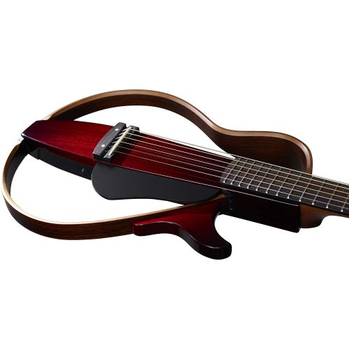 야마하 Yamaha 6 String Acoustic-Electric Guitar, Right, Crimson Red Burst (SLG200S CRB)