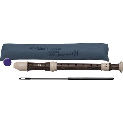 야마하 Yamaha YRS314B Yrs-314B Soprano Recorder with Baroque Fingering,Brown