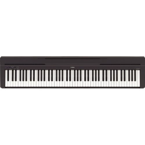 야마하 [아마존베스트]Yamaha Keyboard P45 Black 88 Weighted Keys Digital Piano Bundle with Juliet Music Piano Dust Cover, Polish Cloth and Piano Key Sticker (P45B) (P45B)
