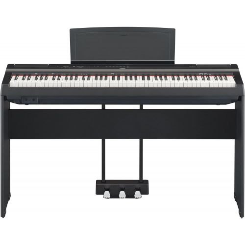 야마하 [아마존베스트]Yamaha P125 Digital Piano Deluxe Bundle with Furniture Stand and 3-Pedal Unit, Black