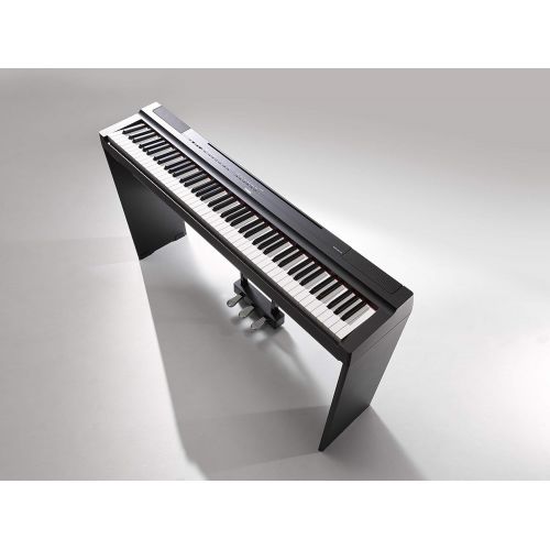 야마하 [아마존베스트]Yamaha P125 Digital Piano Deluxe Bundle with Furniture Stand and 3-Pedal Unit, Black