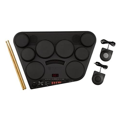 야마하 [아마존베스트]Yamaha DD-75 Black Drum Set - Portable E-Drums with 8 Touch Dynamic Drum Pads - Drum Kit with Volume Control & Headphone Jack