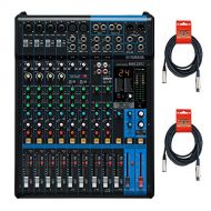 Yamaha MG12XU 12 Input, 4 Bus Mixer (with Compression, Effects, and USB) w Cables