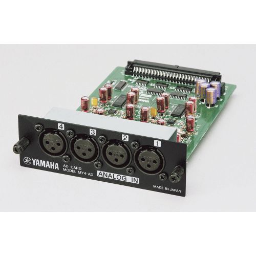 야마하 Yamaha YAMAHA 4-Channel Line-level Analog Input Card; 4 XLR Connectors, MY4AD