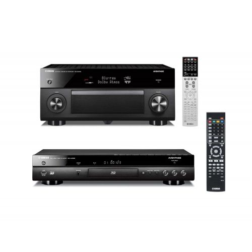 야마하 Yamaha RX-A3070BL AVENTAGE Audio & Video Component Receiver with Bluetooth & BD-A1060BL AVENTAGE Blu-ray Disc Player