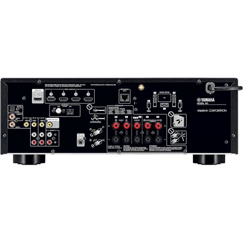 야마하 Yamaha Audio Yamaha RX-V483BL 5.1-Channel 4K Ultra HD MusicCast AV Receiver, Works with Alexa