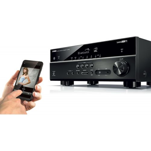 야마하 Yamaha Audio Yamaha RX-V483BL 5.1-Channel 4K Ultra HD MusicCast AV Receiver, Works with Alexa