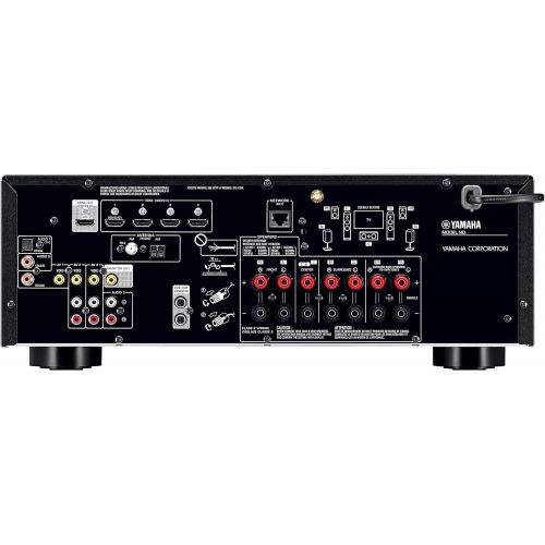 야마하 Yamaha Audio Yamaha RX-V583BL 7.2-Channel 4K Ultra HD MusicCast AV Receiver, Works with Alexa