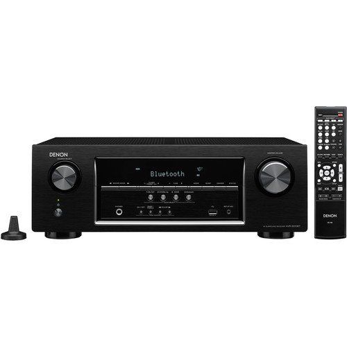 야마하 Denon 5.2 Channel 700-Watt Full 4K Ultra HD Bluetooth AV Home Theater Receiver + Yamaha High-Performance Natural Surround Sound 2-Way IndoorOutdoor Weatherproof Speaker System (Pa