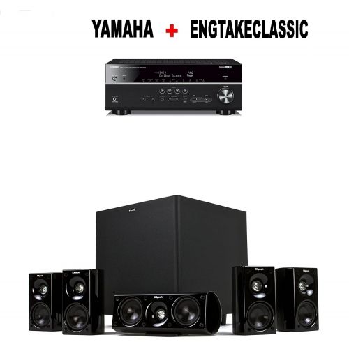 야마하 Yamaha RX-V685BL 7.2-Channel 4K Ultra HD AV Receiver + Klipsch HDT-600 Home Theater System Bundle